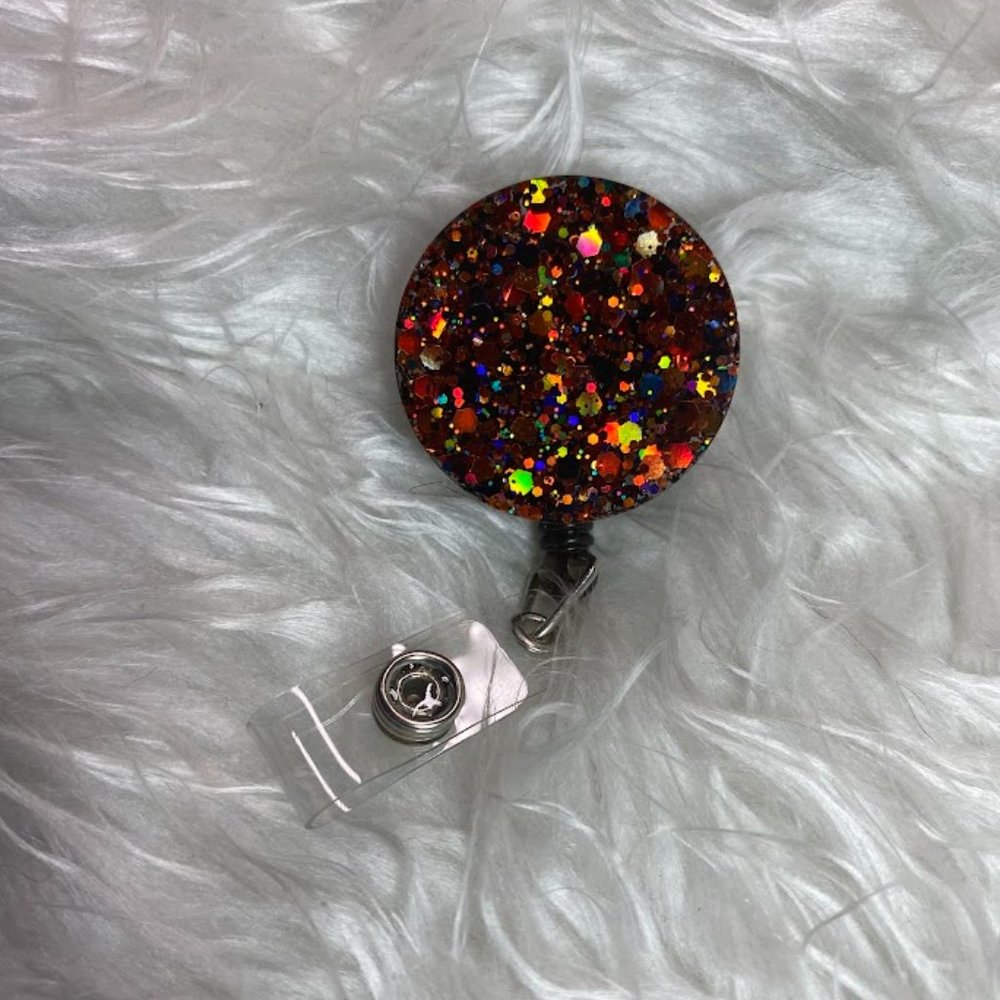 Orange Round Badge Reel